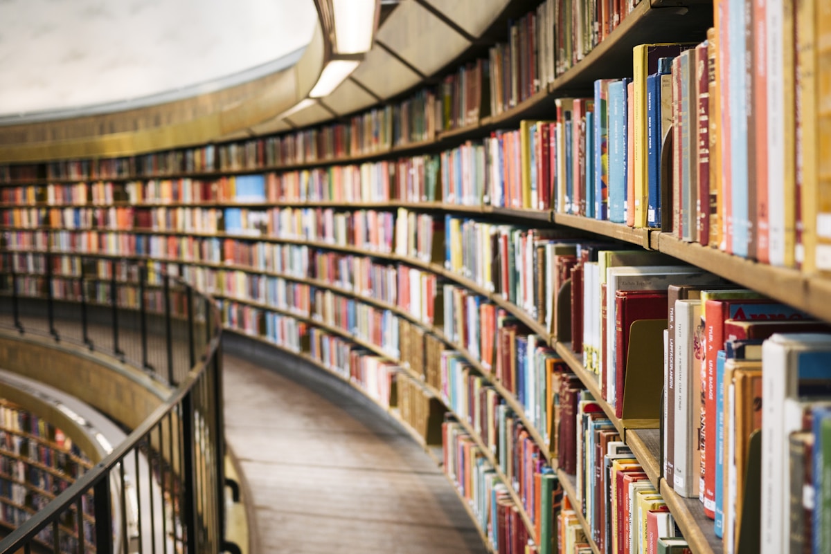 Stack of books representing a reading guide